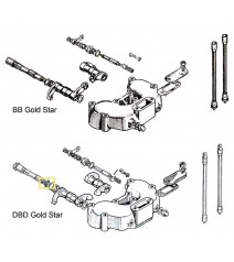 Ensemble complet de porte-bagages arrière et double porte-bagages pour BSA  Goldstar 650 pour sacoches (des deux côtés).