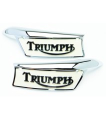 paire badges de réservoir Triumph 1969-70 (27744P)