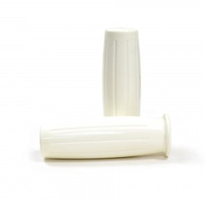 Paire de caoutchoucs poignée ''Boule'' Amal USA blanche- diametre 22mm