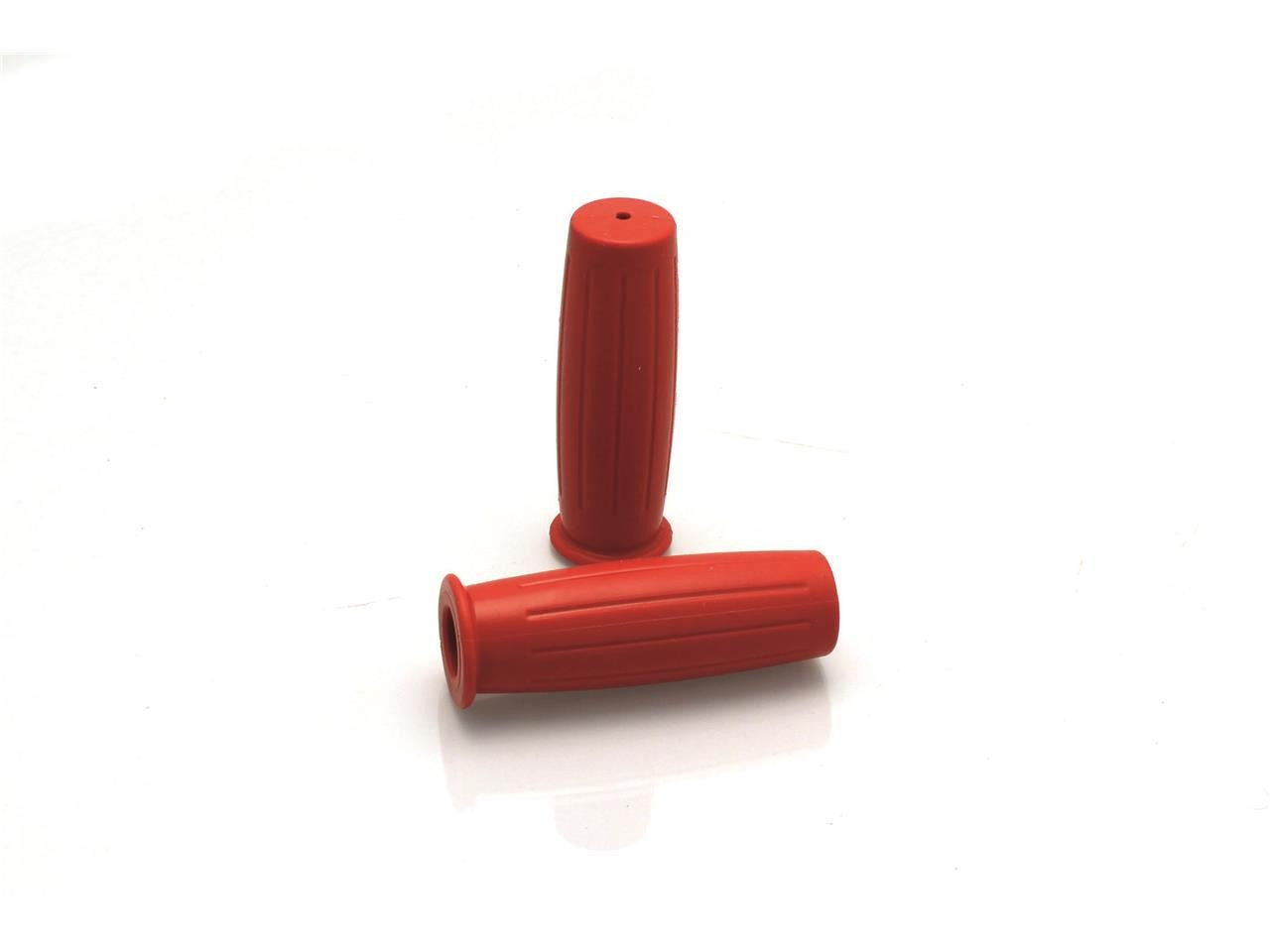 Paire de caoutchoucs poignée ''Boule'' Amal  rouges - diametre 22 mm (7/8")