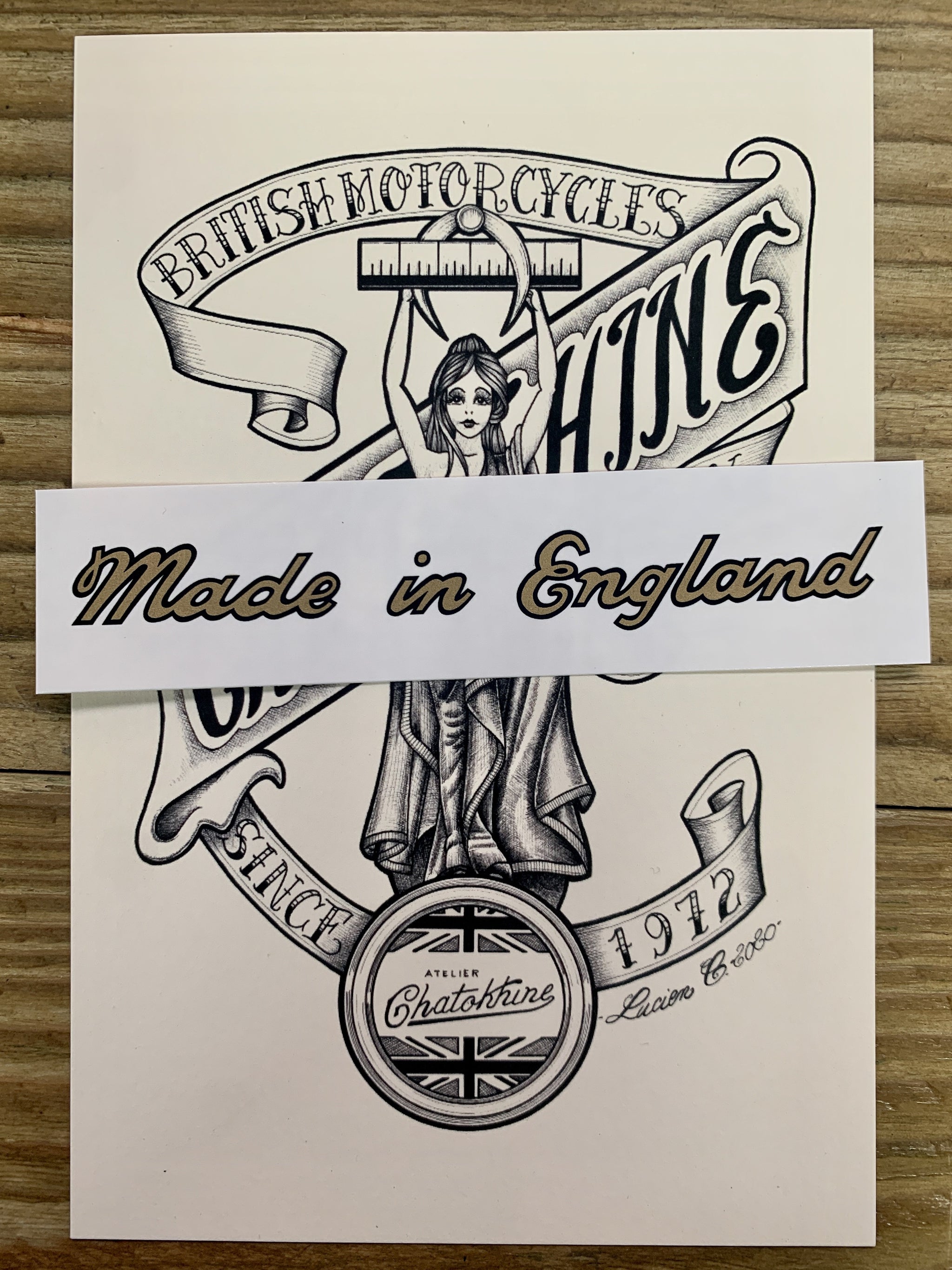décalque "made in England"