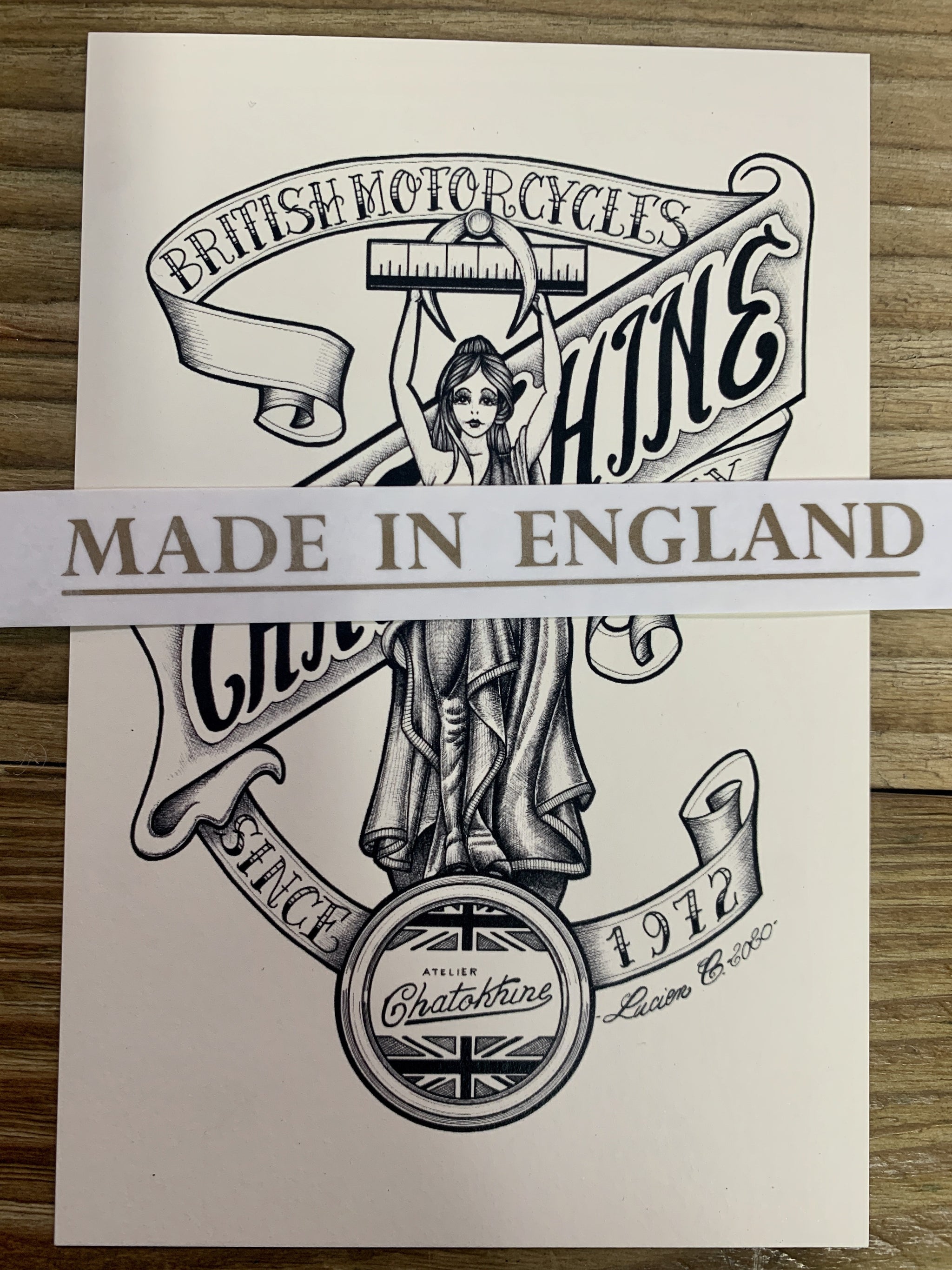 décalque "Made in England"