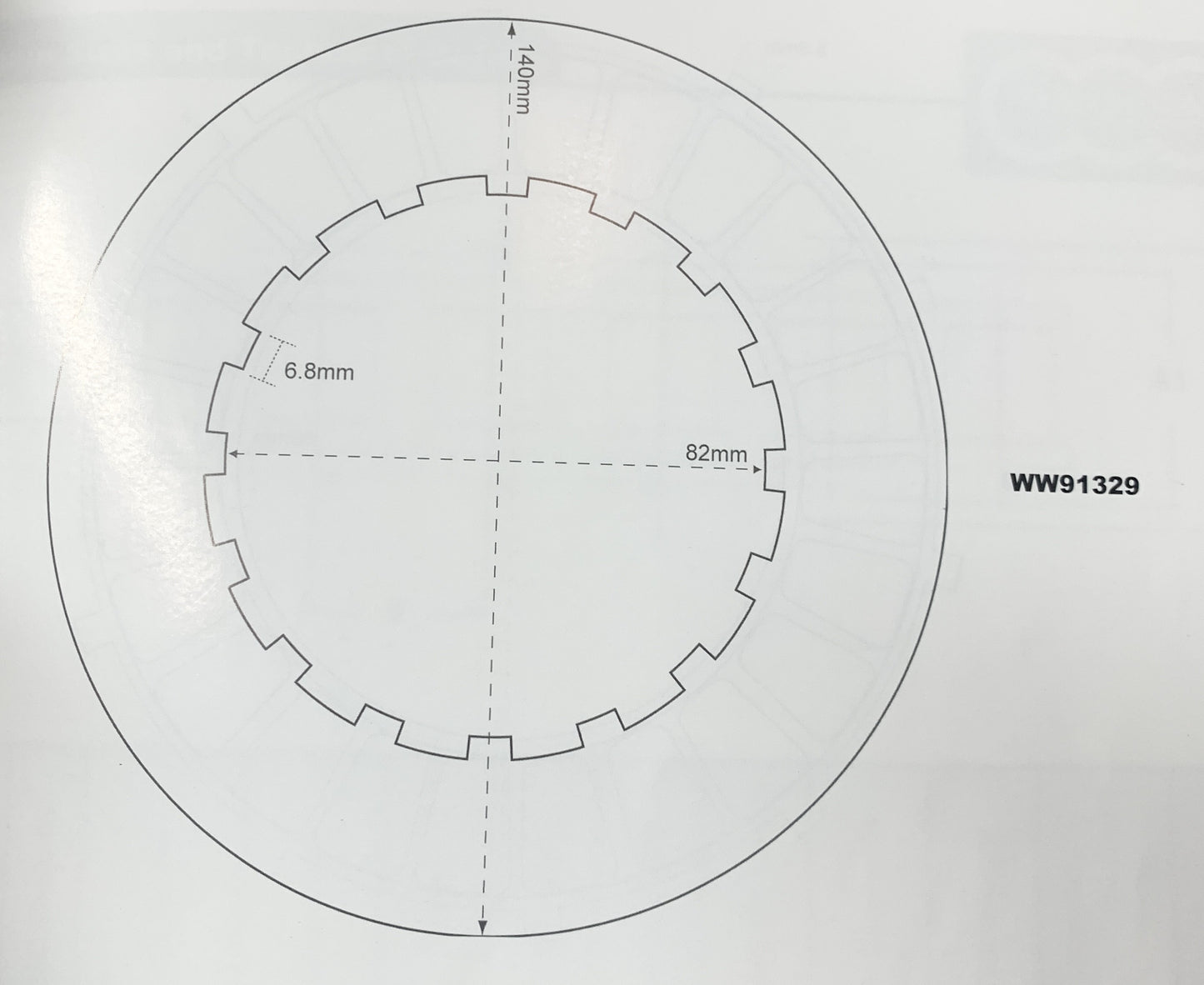 Disque lisse embrayage Surflex (fins) BSA, Ariel, Panther, Vincent