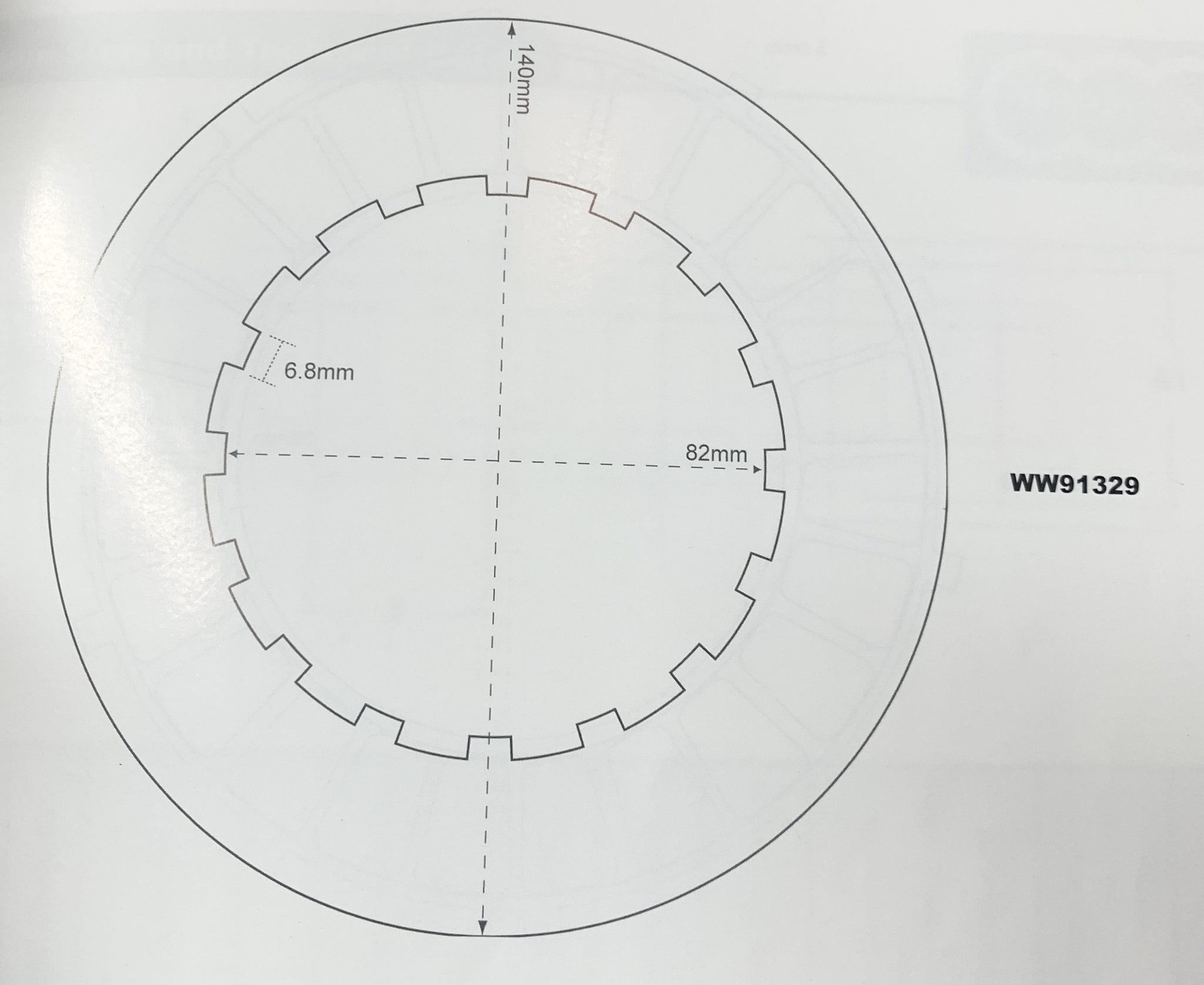 Disque lisse embrayage Surflex (fins) BSA, Ariel, Panther, Vincent
