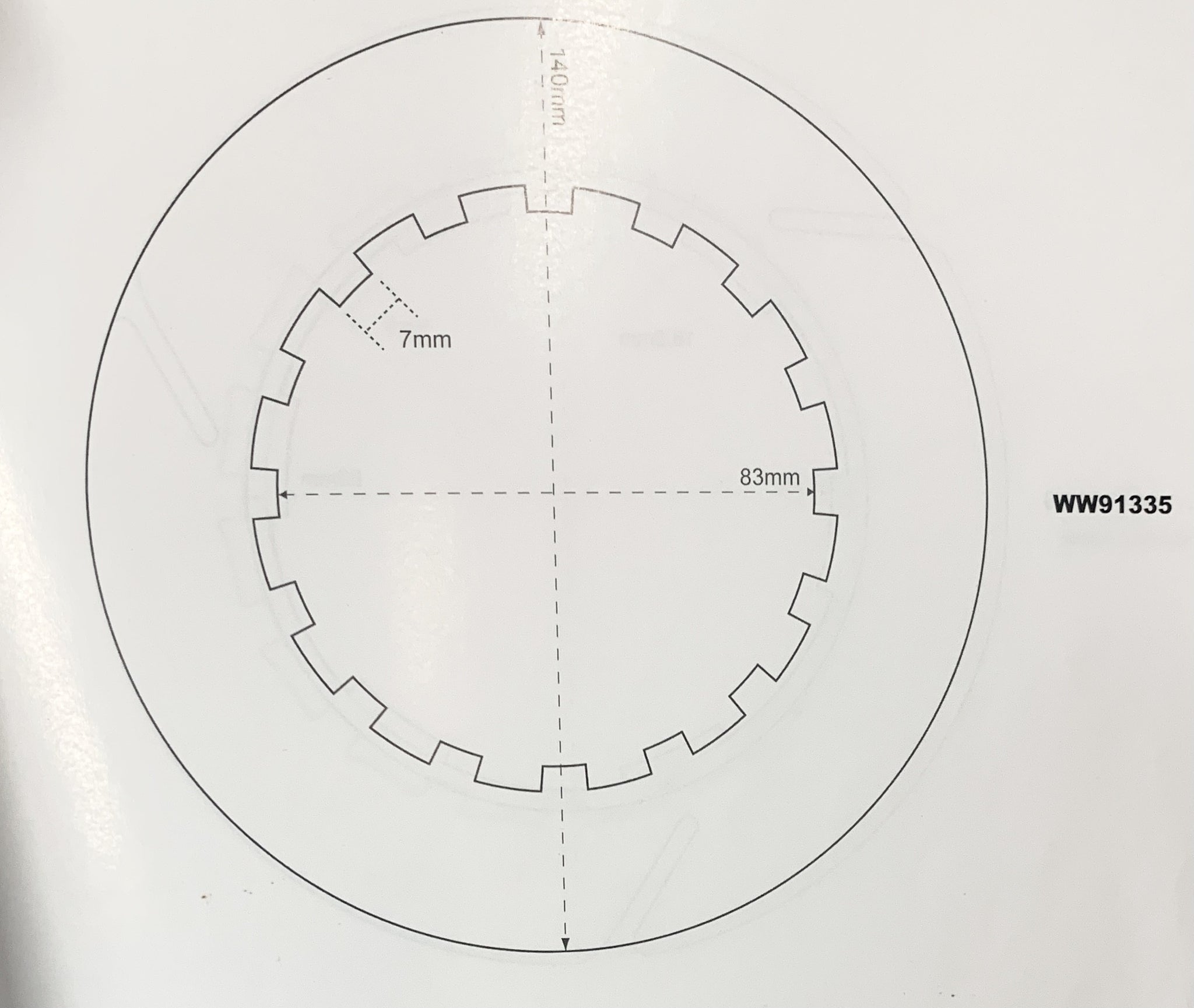 DISQUE LISSE EMBRAYAGE SURFLEX (EPAIS) BSA, AJS, Matchless, Ariel, Panther, Vincent