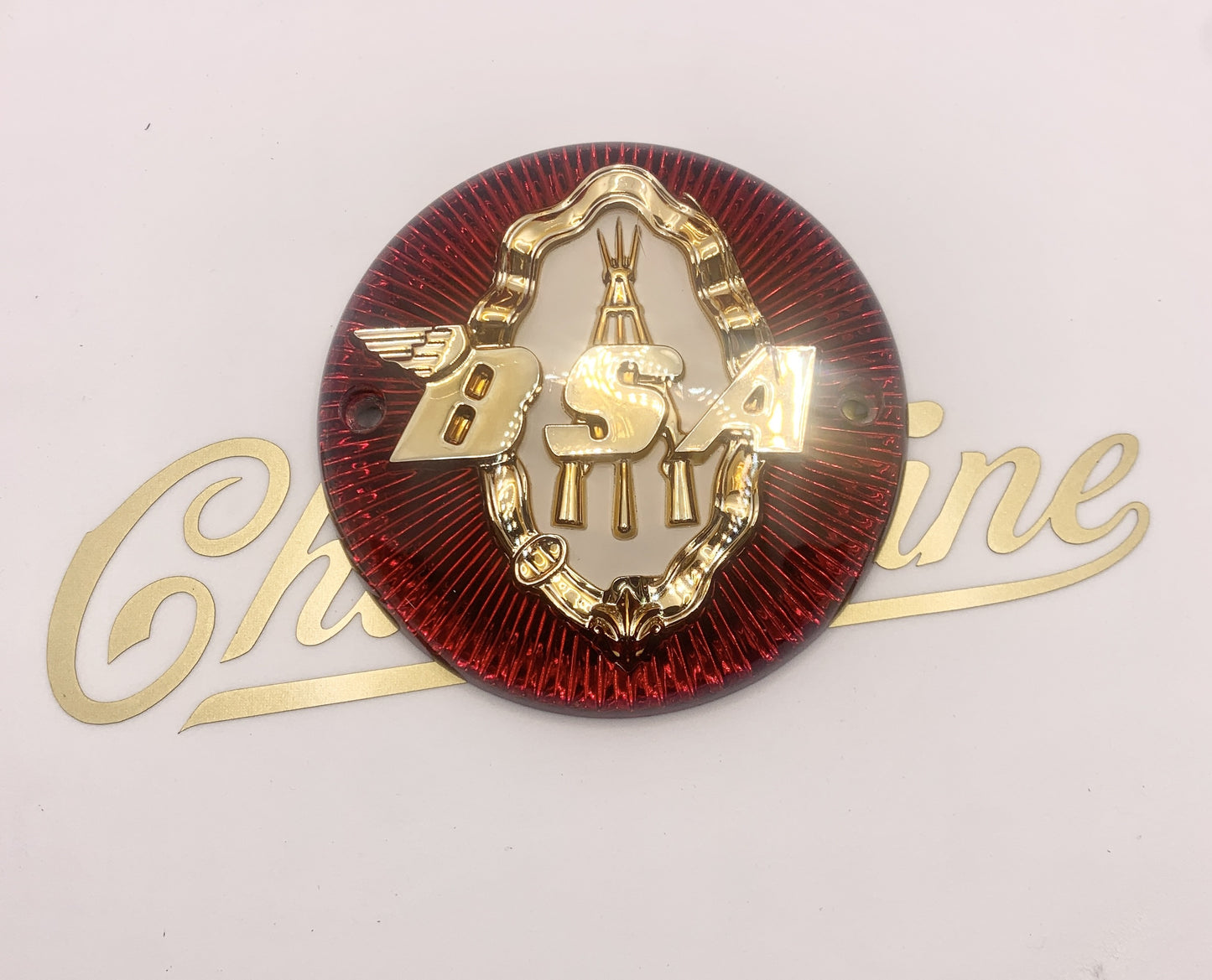 paire de badges de réservoir BSA trois fusils