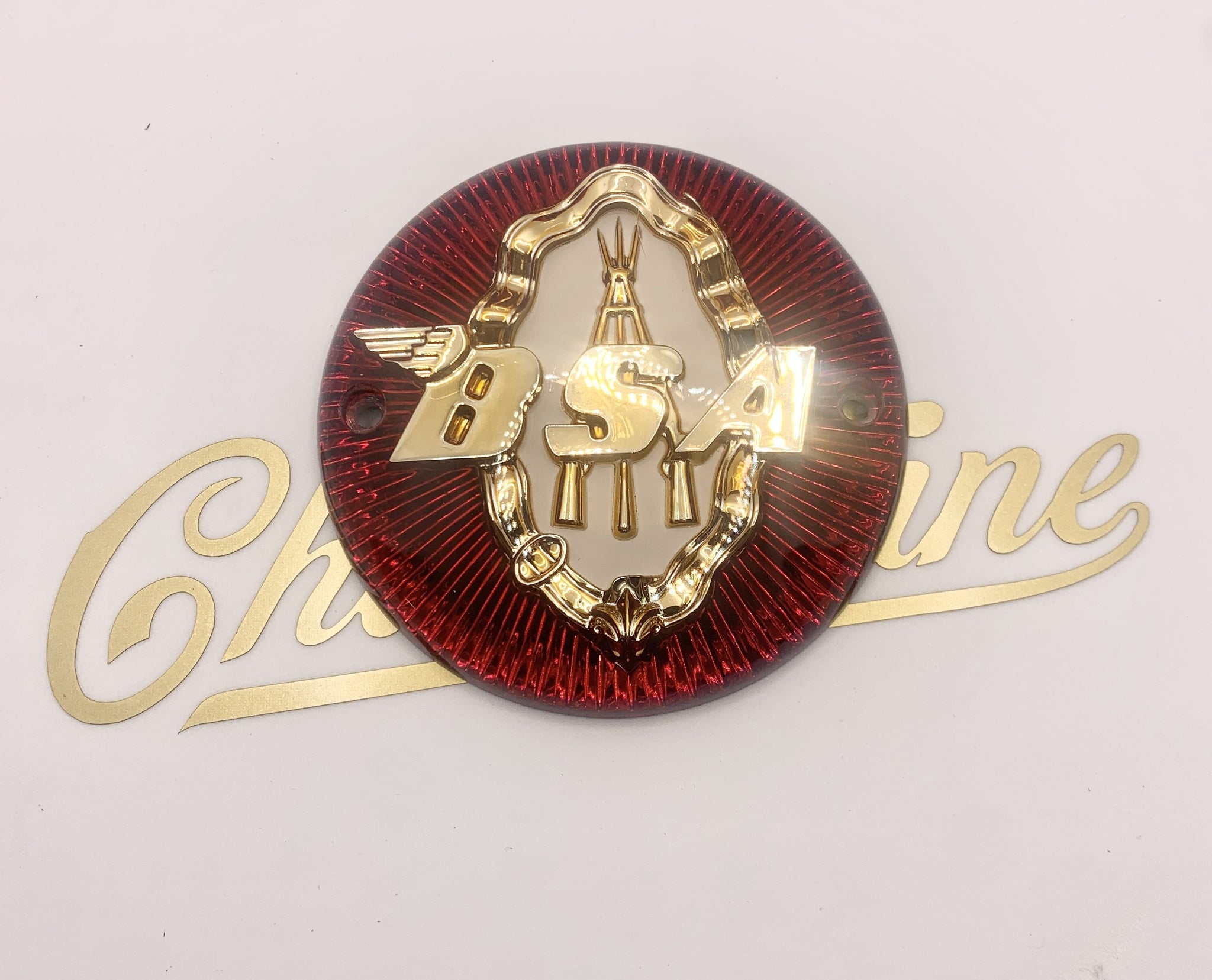 paire de badges de réservoir BSA trois fusils