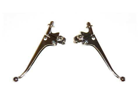Paire de leviers chromés avec boules et tendeurs (22mm)