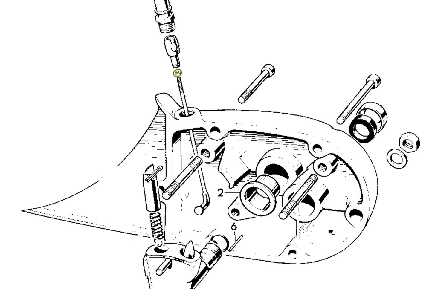écrou de rayon de sélection 350 500 et 650 Triumph bloc moteur