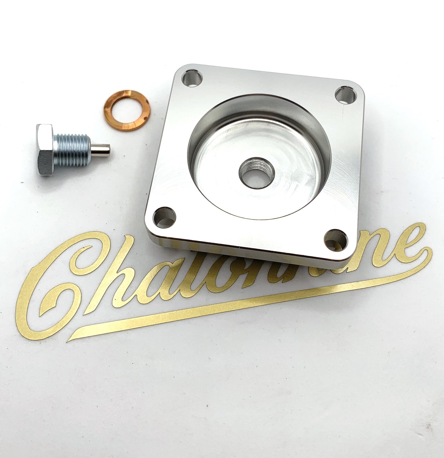 Trappe de Vidange BSA twin Aluminium taillée masse avec bouchon aimanté