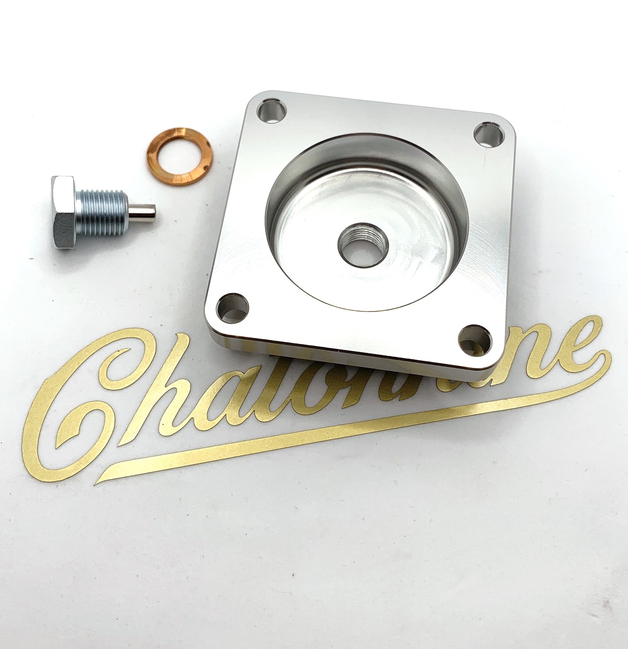 Trappe de Vidange BSA twin Aluminium taillée masse avec bouchon aimanté