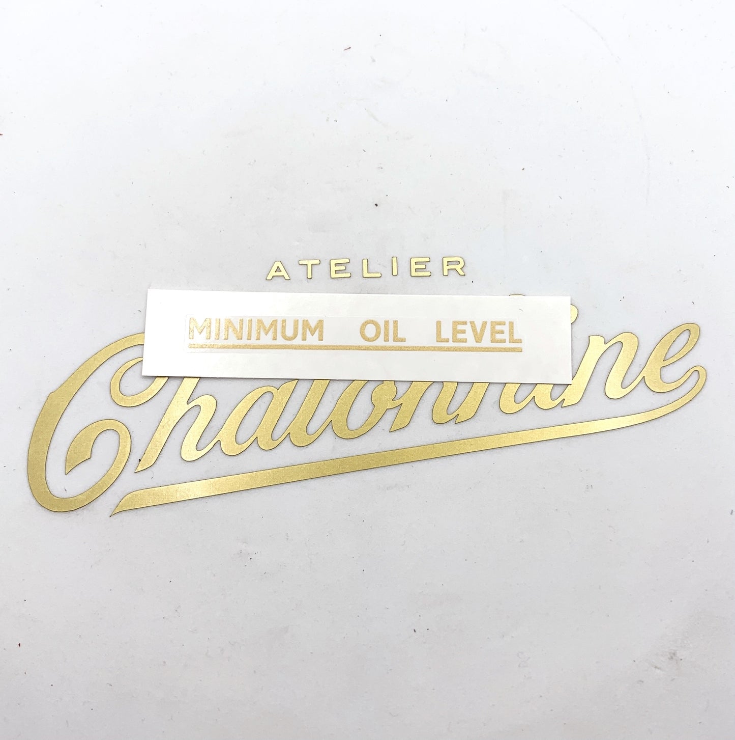 décalque "minimum oil level"