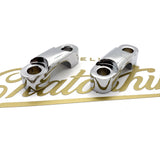 (27305S) Paire de Pontés de guidon inox pour BSA tous modèles avant 1971