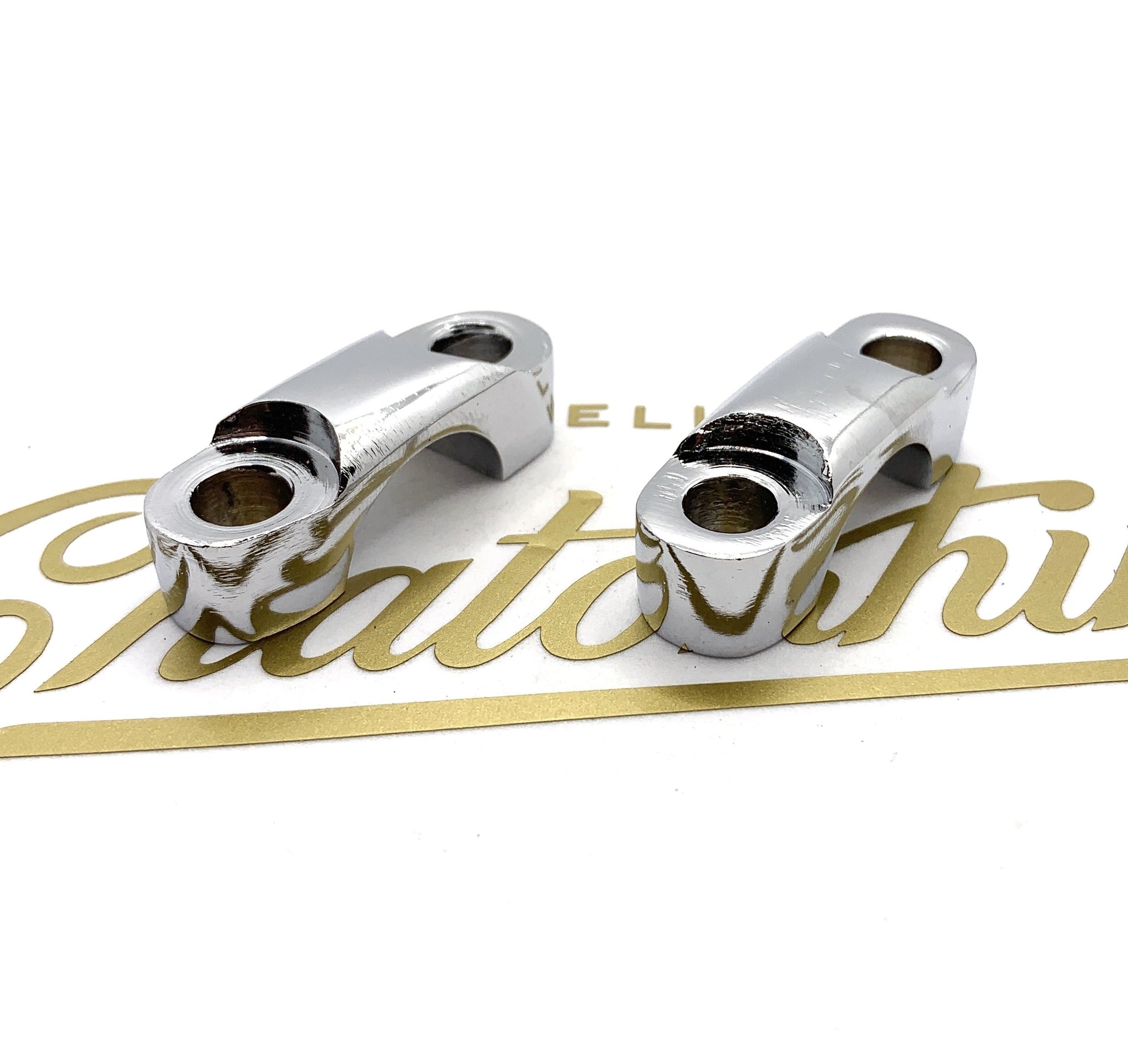 (27305S) Paire de Pontés de guidon inox pour BSA tous modèles avant 1971