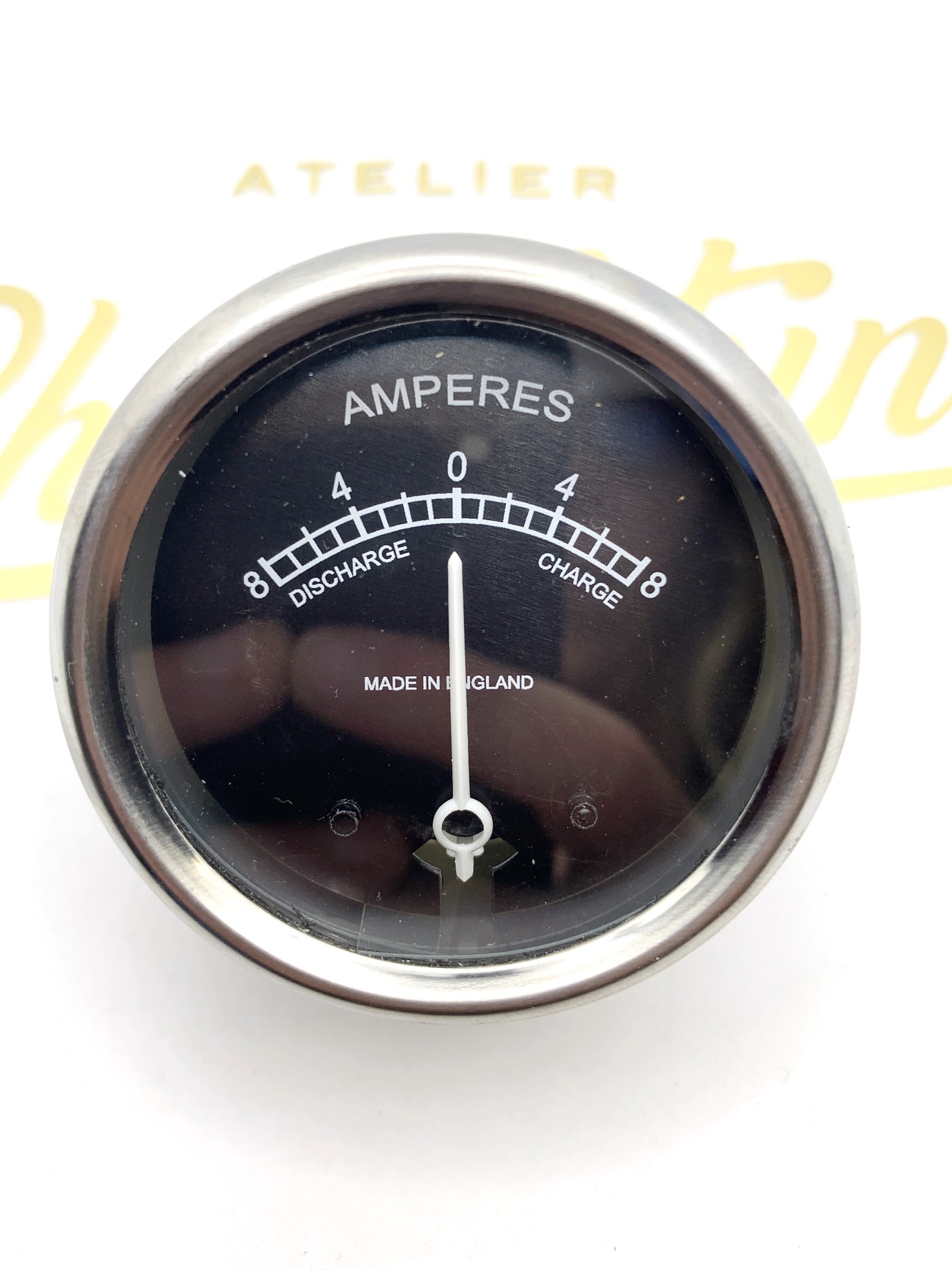 Amperemetre 2'' 8-0-8 Lucas replica cerclage chromé (19000)