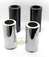 Paire de caches noir et chrome pour amortisseurs