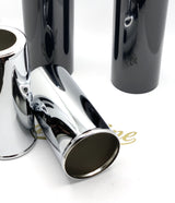 Paire de caches noir et chrome pour amortisseurs