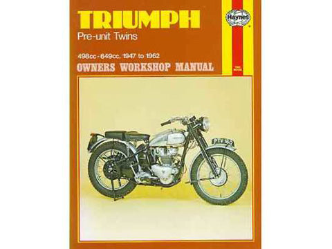 (HMH251) Manuel d'atelier Haynes TRIUMPH 500/650 boite séparée