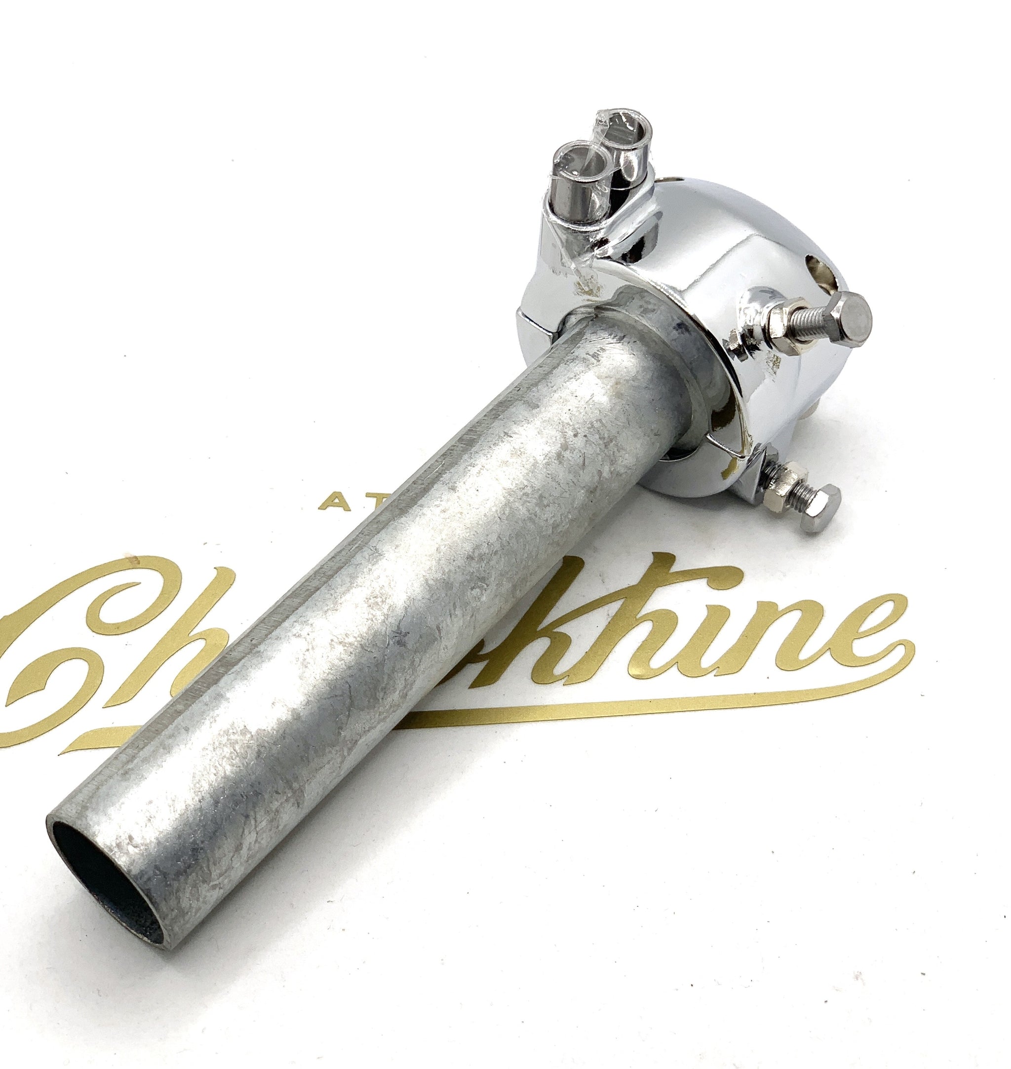 Poignée de gaz double tirage chromée (22mm) - 83236
