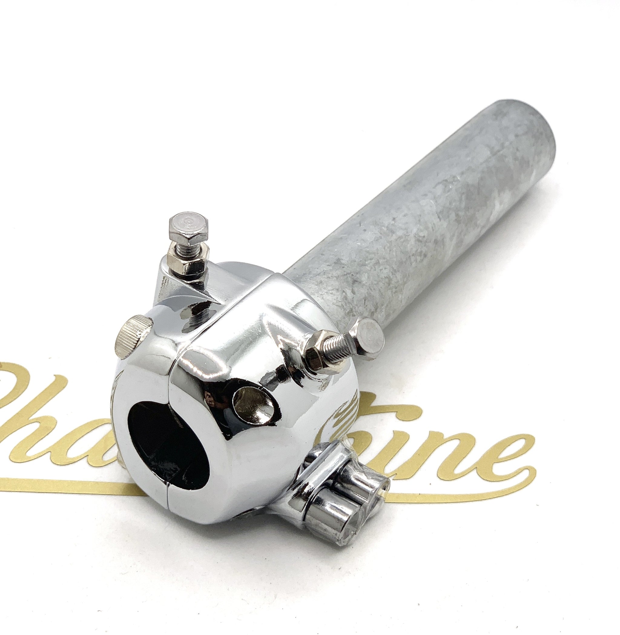Poignée de gaz double tirage chromée (22mm) - 83236