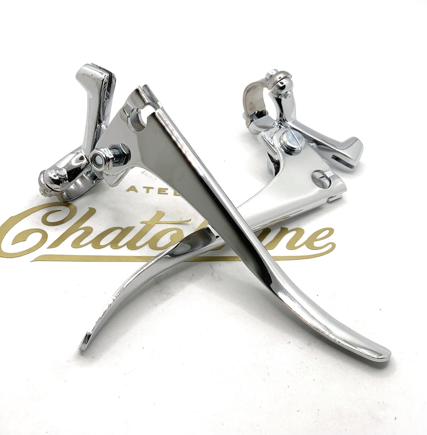 Paire de leviers Doherty 407P chromés sans boules ni tendeurs (22mm)