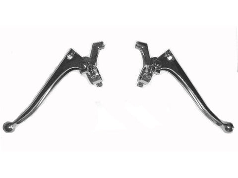 Paire de leviers chromés avec boules mais sans tendeurs (22mm)