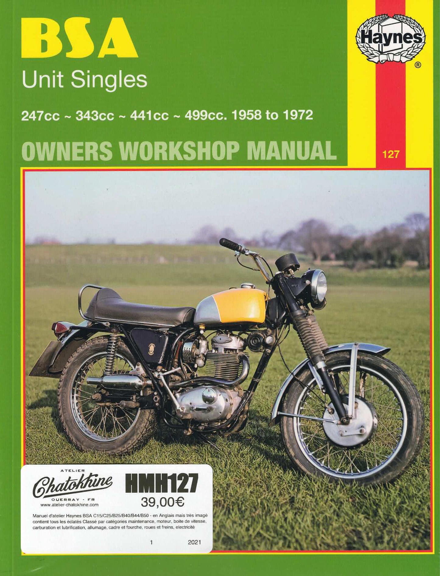Manuel d'atelier Haynes BSA Bloc moteur