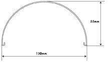 garde-boue universel acier largeur 5'' pour roue 18'' et 19'' profil C