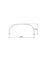 garde-boue universel acier largeur 6'' pour roue 18'' et 19'' profil D