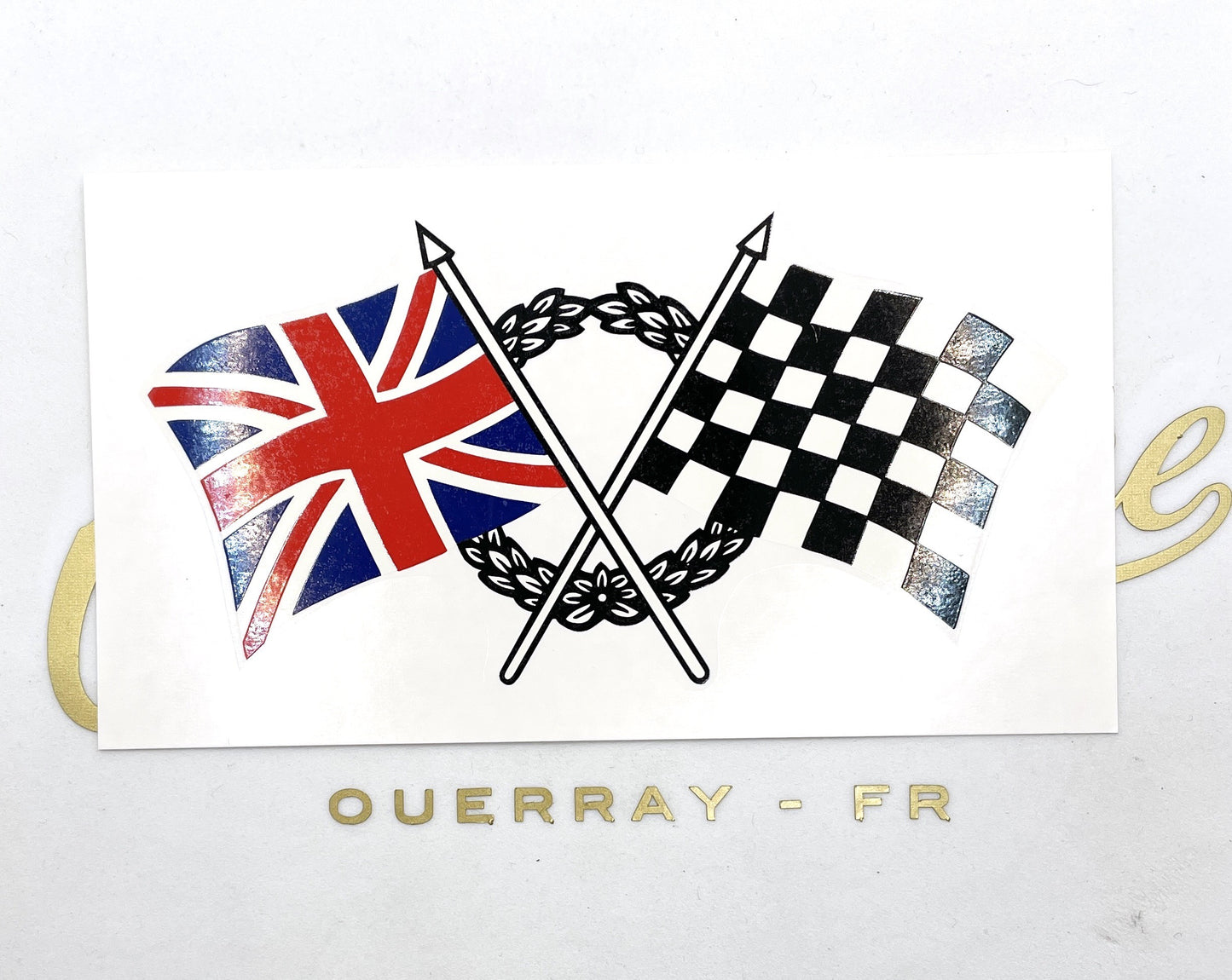décalque drapeaux union jack et damiers Norton Atlas 88SS