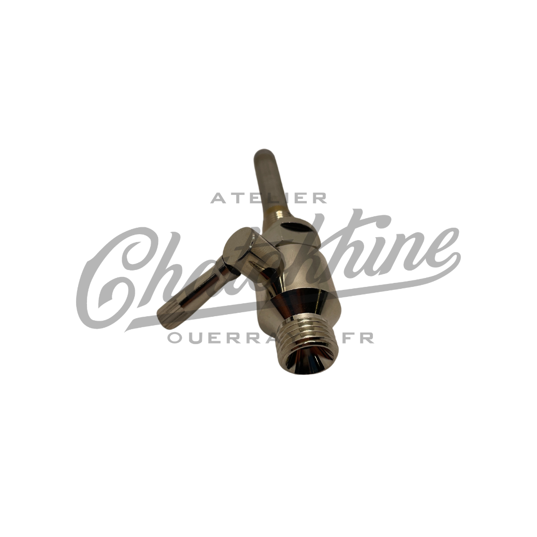 Robinet bronze nickelé quart de tour 1/8" BSP  (AJS Matchless)