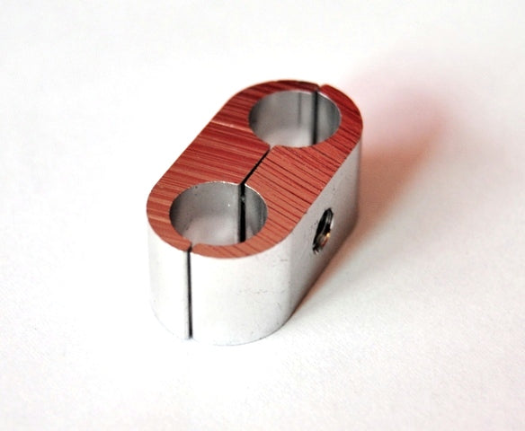 Attache double aluminium pour liaison cable