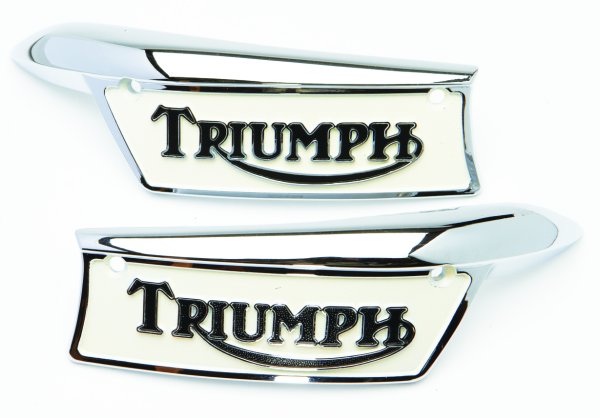 paire badges de réservoir Triumph 1969-70 (27744P)